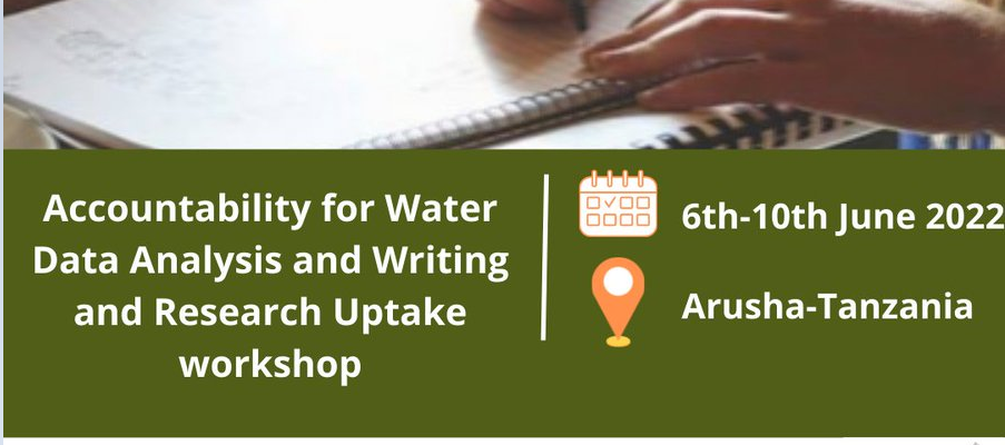 Accountability for Water Data Analysis, Writing and Research Uptake Workshop